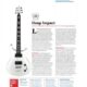 White electric guitar with article text.
